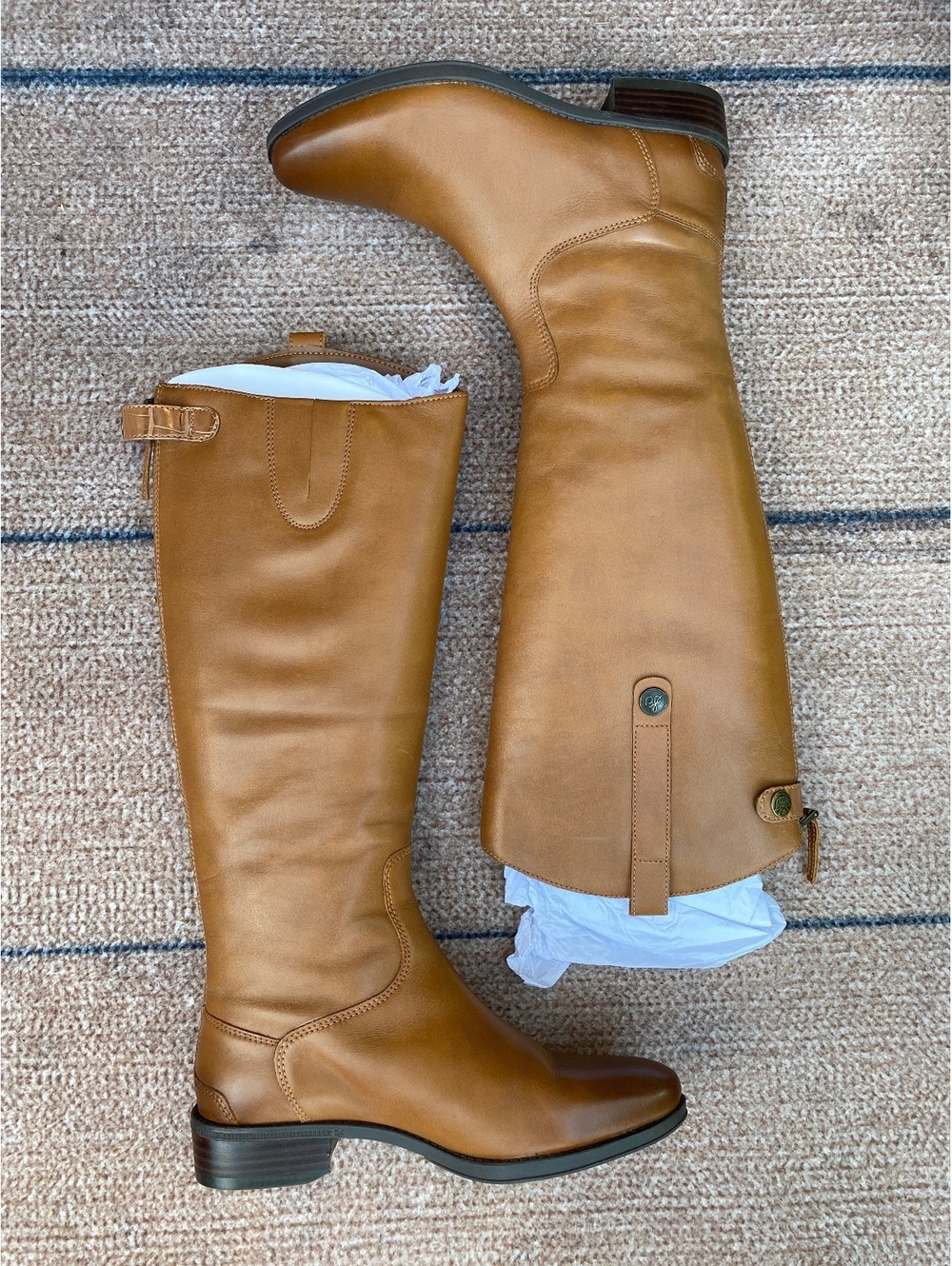 Sam Edelman Brown Penny Knee High Riding Boots 7.5 new in box equestrian preppy